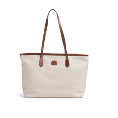 Volterra Borsa Shopper in Tela Cappuccino