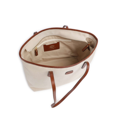 Volterra Borsa Shopper in Tela Cappuccino