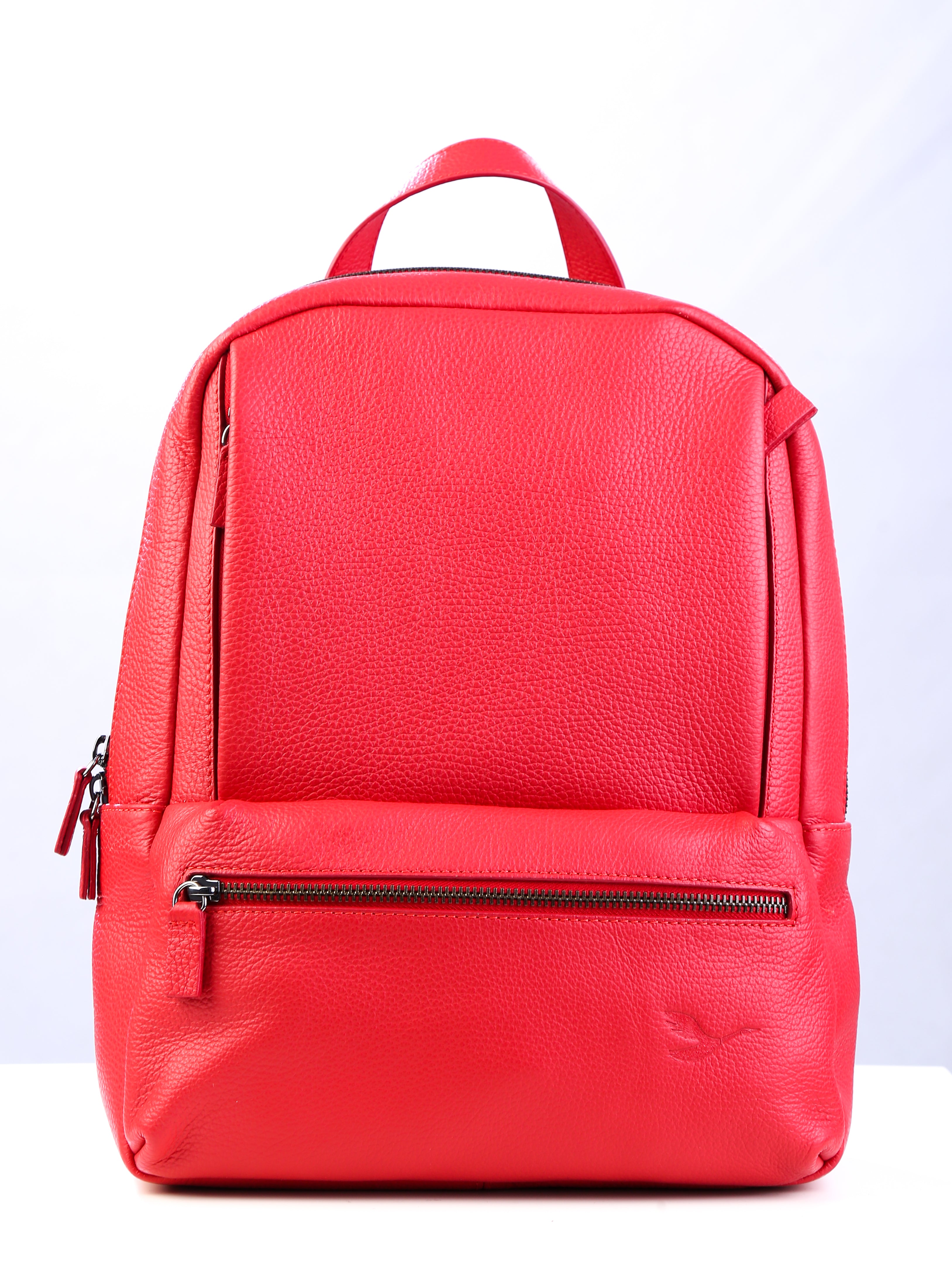 Lingua d'oca zaino in pelle martellata rosso 181582.05