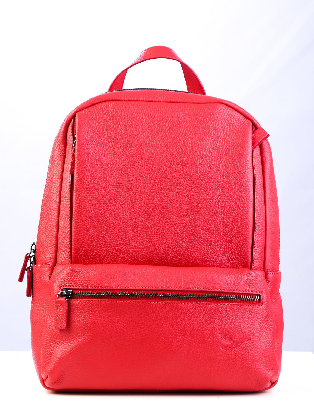Lingua d'oca zaino in pelle martellata rosso 181582.05