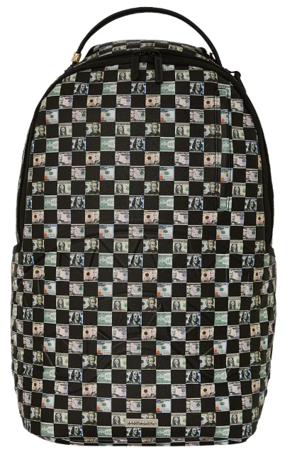ZAINO SPRAYGROUND MONEY CHECK PATTERN DLX