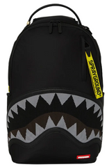 ZAINO SPRAYGROUND SHARK CENTRAL YELLOW TAPE DLX SATIN