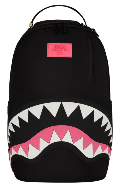ZAINO SPRAYGROUND SHARK CENTRAL NYLON BLACK PINK