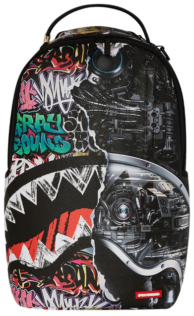 ZAINO SPRAYGROUND SPLIT CYBERSHARK DLXSV