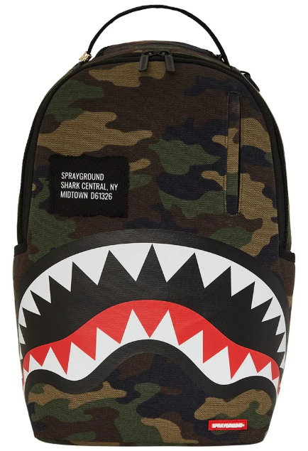 ZAINO SPRAYGROUND SHARK CENTRAL CAMO DLXS