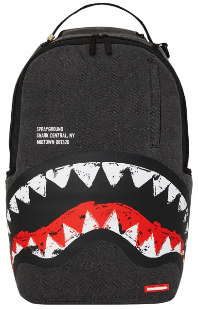ZAINO SPRAYGROUND SHARK CENTRAL PAINTED DLXS
