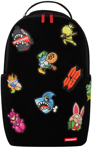 ZAINO SPRAYGROUND ALL VELCRO SHARK GANG DLX-SPECIAL
