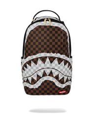 ZAINO SPRAYGROUND CREAM BROWN TEAR CHECK