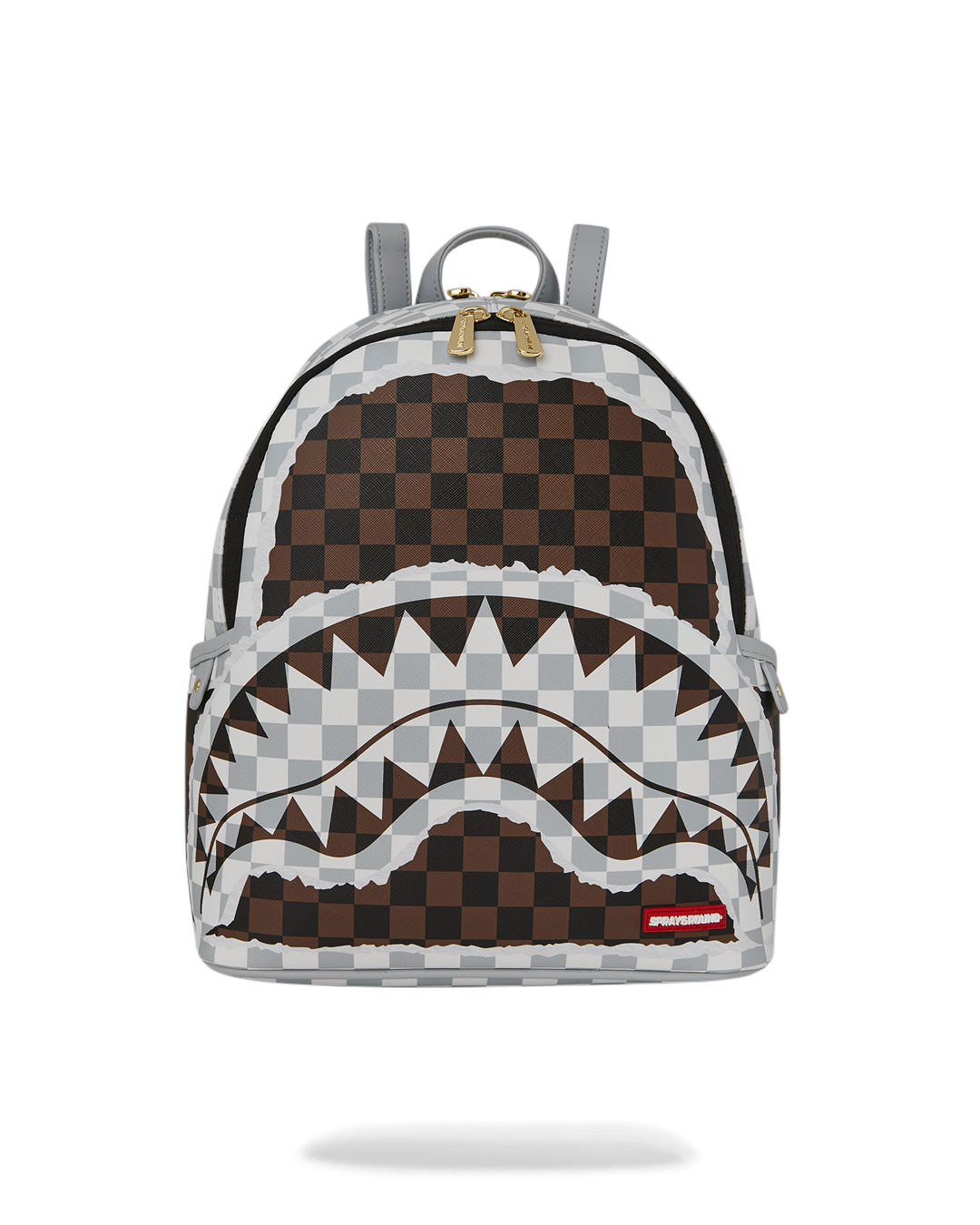 ZAINO SPRAYGROUND CREAM BROWN TEAR CHECK SAVAGE