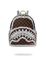 ZAINO SPRAYGROUND CREAM BROWN TEAR CHECK SAVAGE