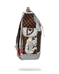 ZAINO SPRAYGROUND CREAM BROWN TEAR CHECK MONTECARLO