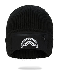 CAPPELLO SPRAYGROUND BLACK POCKET BEANIE