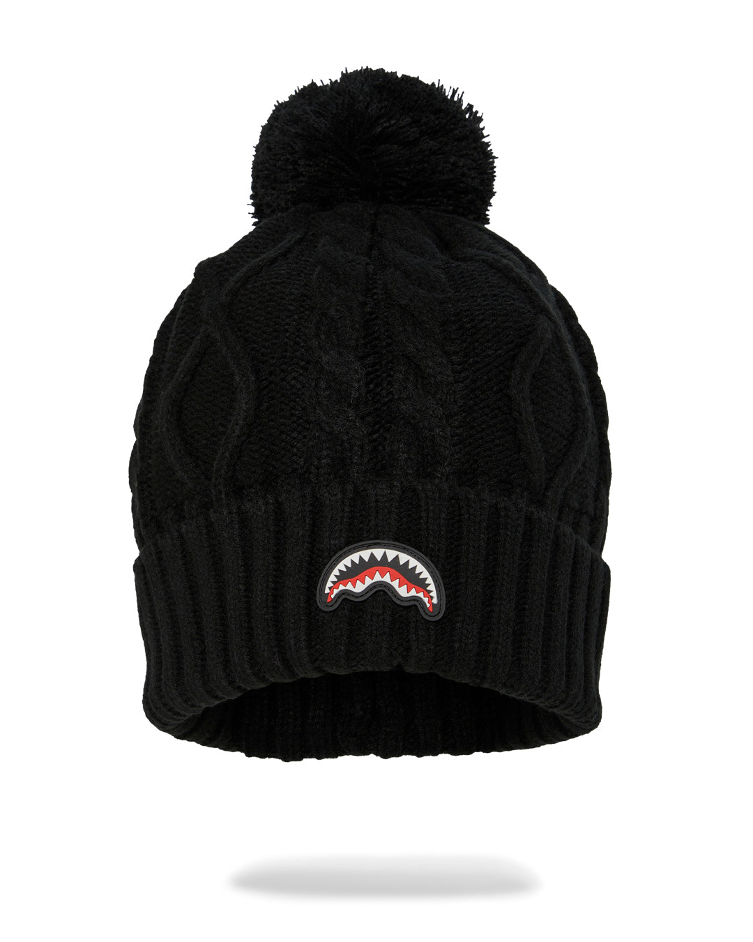 CAPPELLO SPRAYGROUND BLACK KNIT PUFF BEANIE