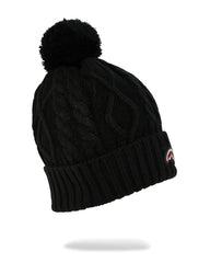 CAPPELLO SPRAYGROUND BLACK KNIT PUFF BEANIE
