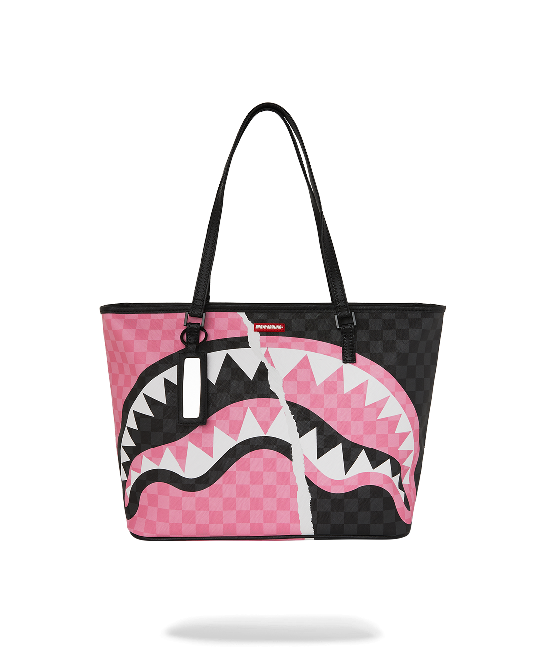 BORSA SPRAYGROUND PINK AND BLACK TEAR SIP TOTE