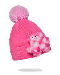 CAPPELLO SPRAYGROUND PINK BEAR PUFF BEANIE