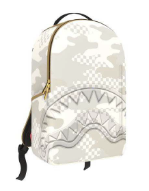 ZAINO SPRAYGROUND GRAFF EMBOSSED CREAM CHECK