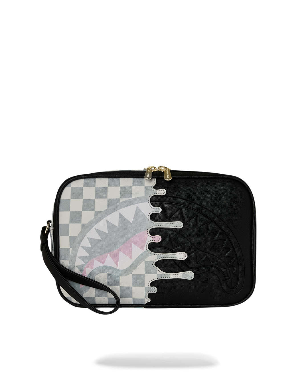 POCHETTE SPRAYGROUND CREAM CHECK SIDE DRIP TOILETRY BRICK