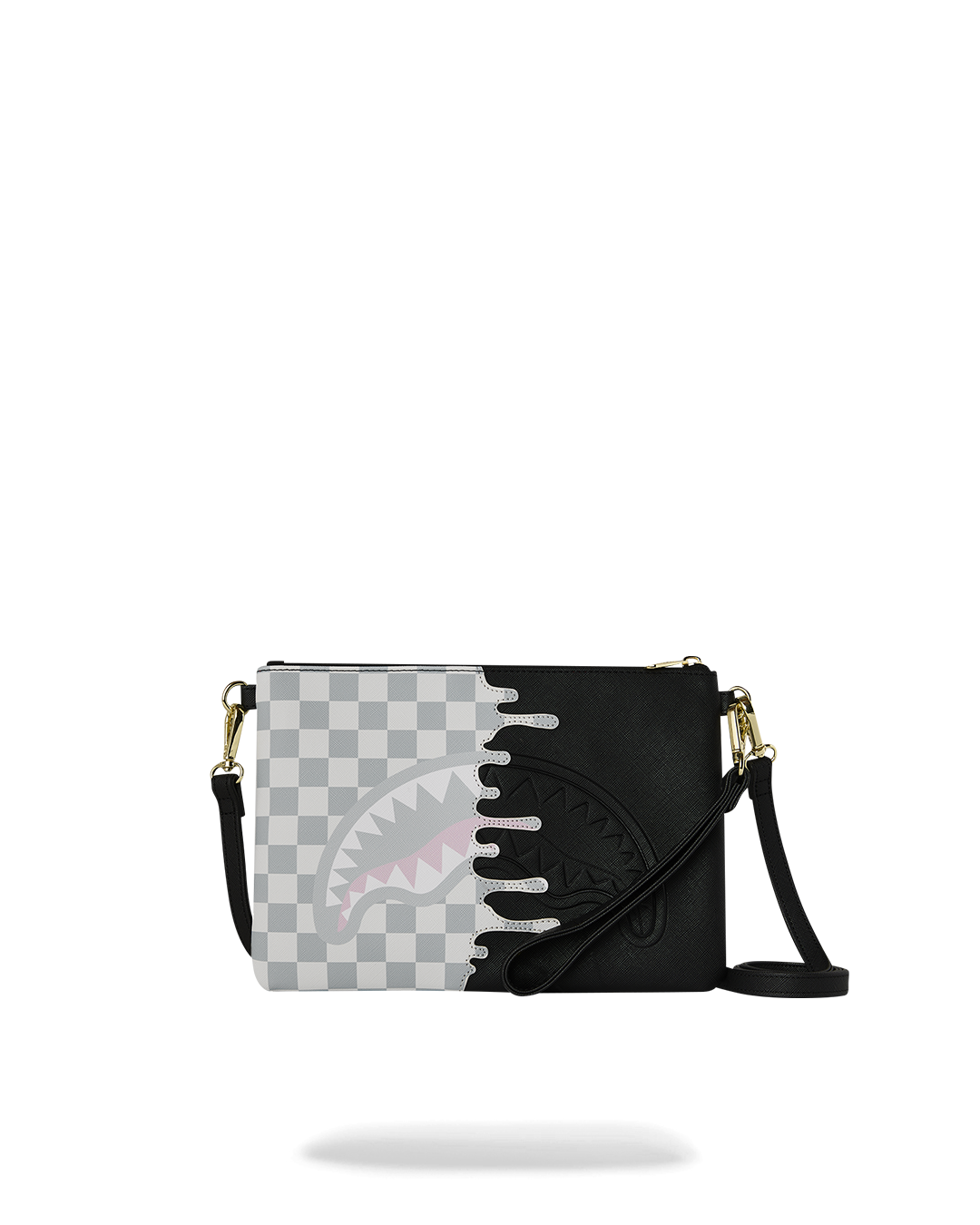 POCHETTE SPRAYGROUND CREAM CHECK SIDE DRIP CROSSOVER