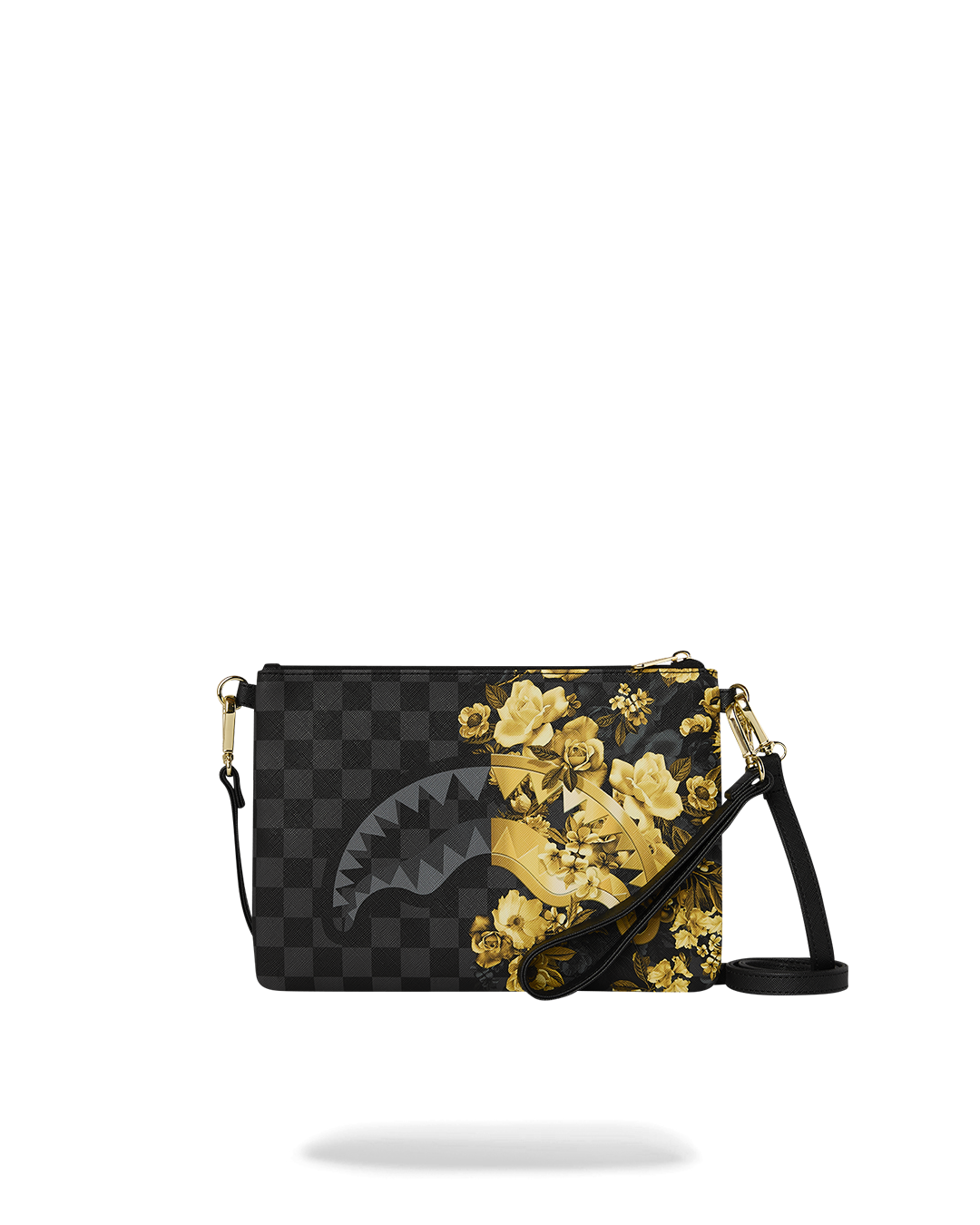 POCHETTE SPRAYGROUND GOLD FLORAL REMIX CROSSOVER