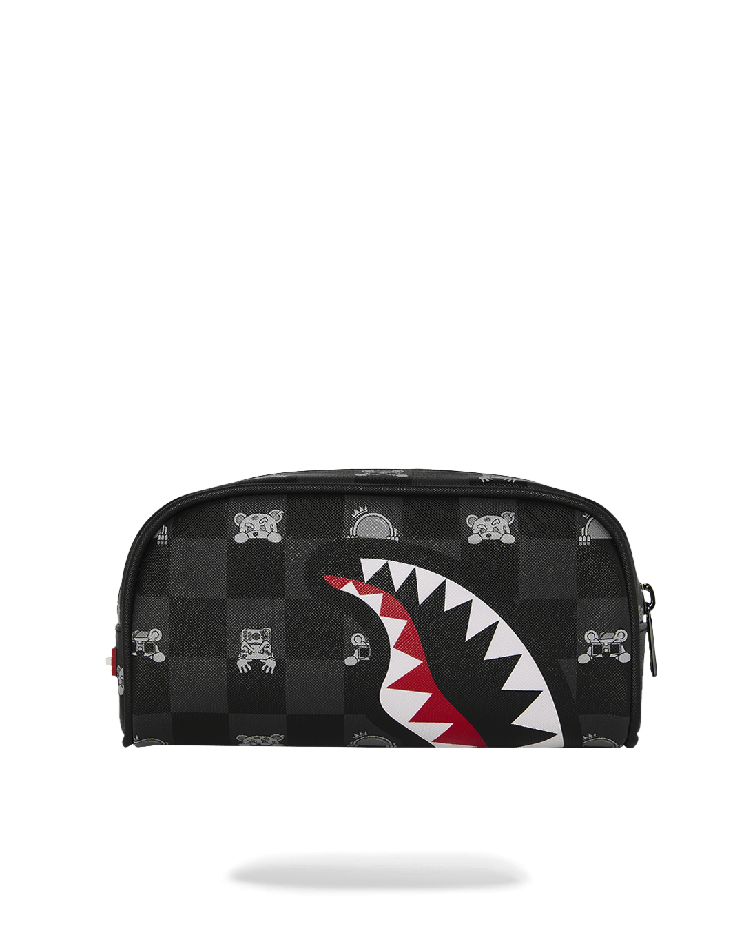 POCHETTE SPRAYGROUND GRAY PEEKING CHARACTER CHECK