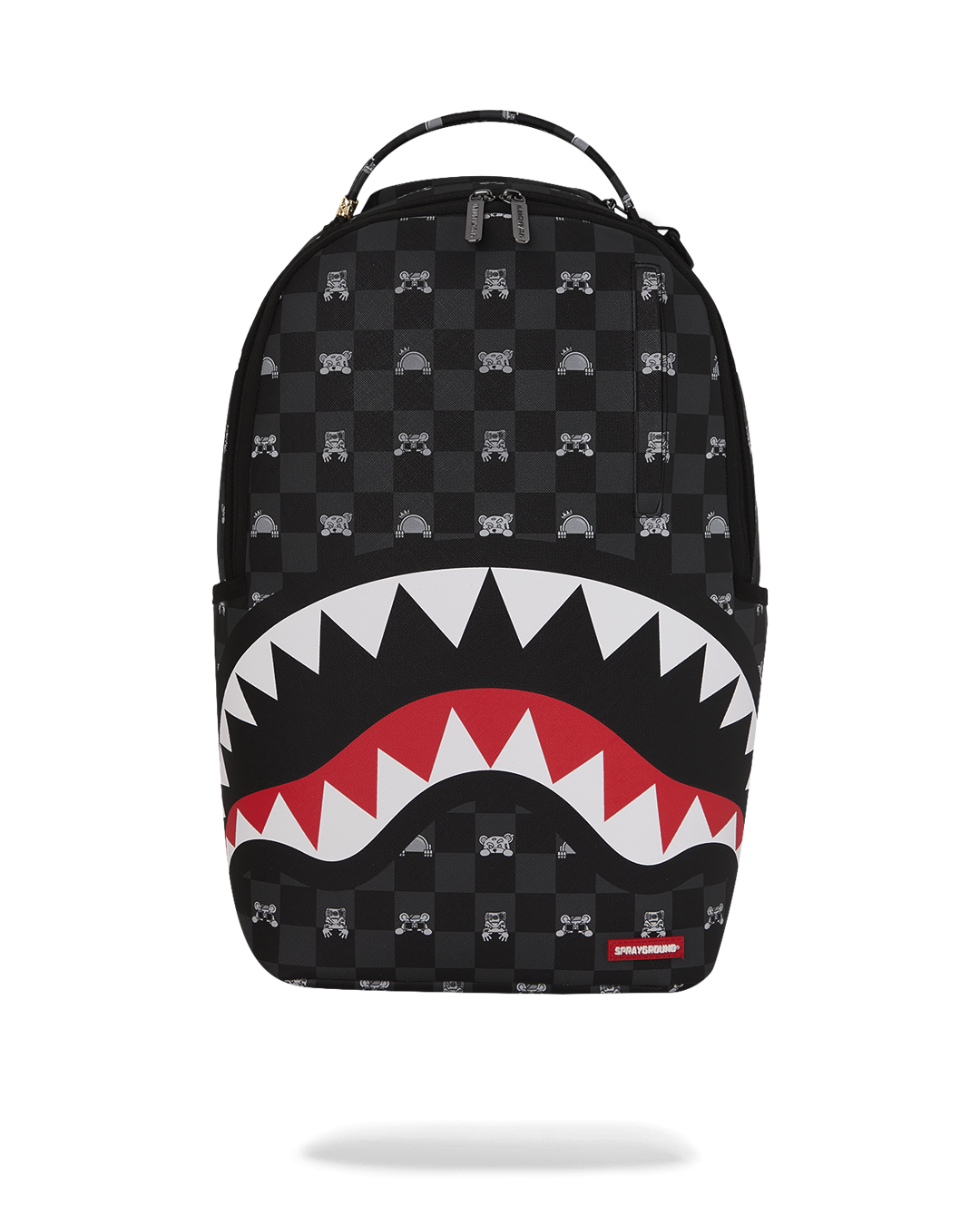 ZAINO SPRAYGROUND GRAY PEEKING CHARACTER CHECK