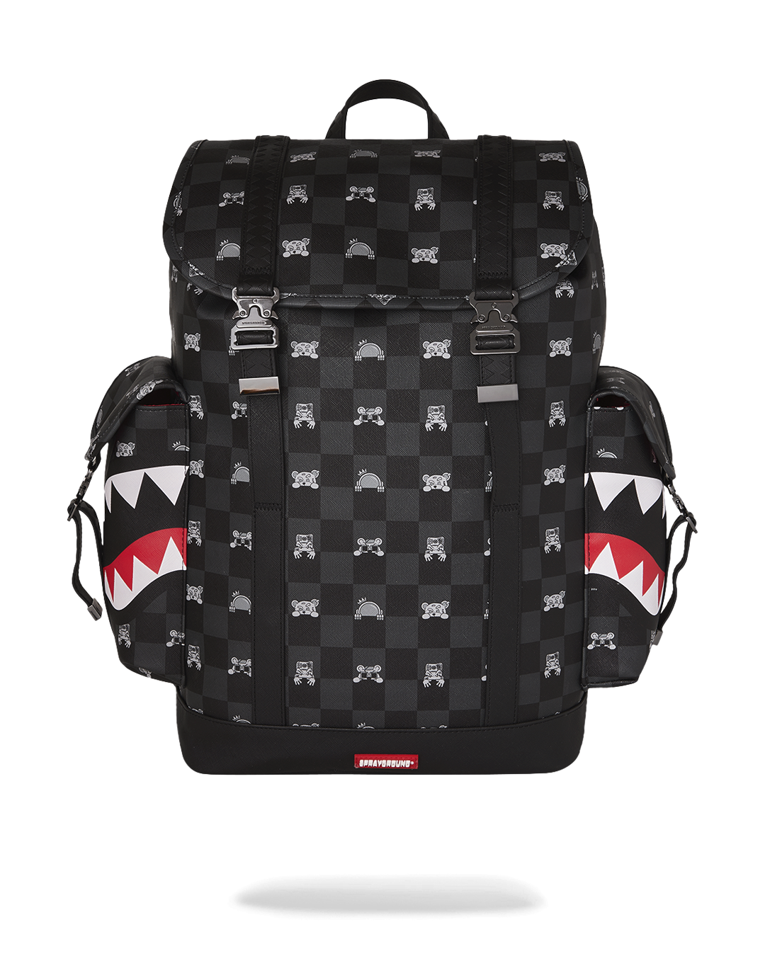 ZAINO SPRAYGROUND GRAY PEEKING CHARACTER CHECK MONTE CARLO