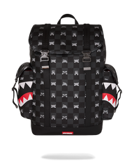 ZAINO SPRAYGROUND GRAY PEEKING CHARACTER CHECK MONTE CARLO