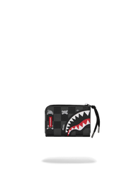 PORTAFOGLI SPRAYGROUND GRAY PEEKING CHARACTER CHECK