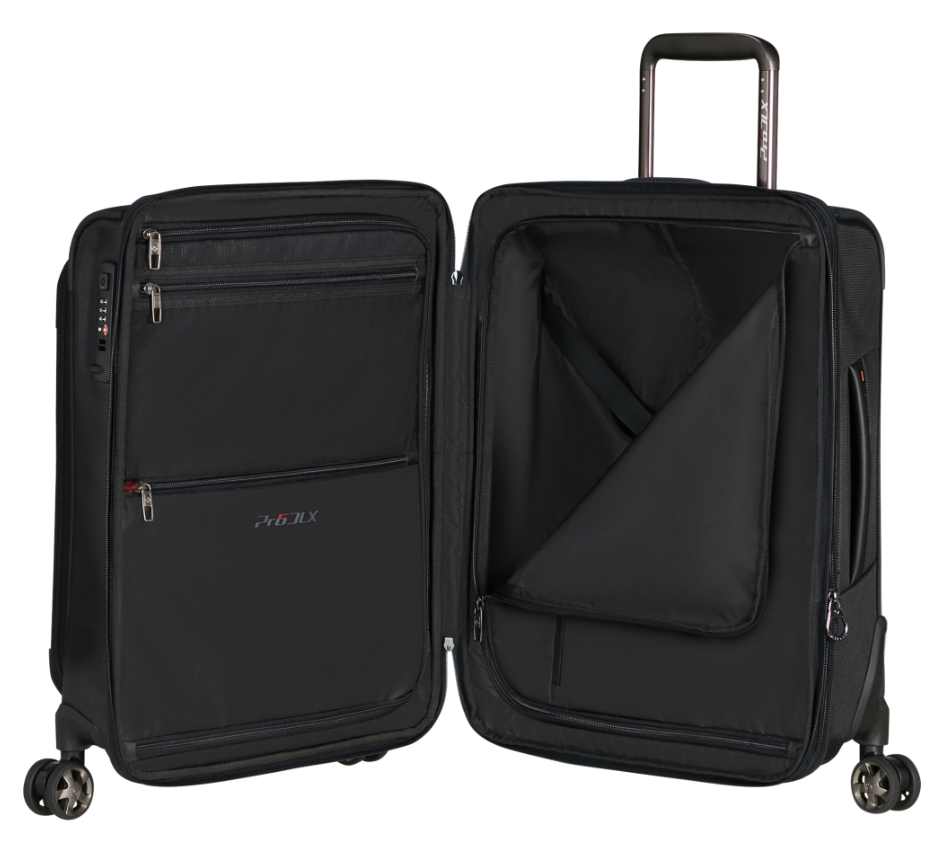 De Santis | Trolley Samsonite Nero Pro-Dlx 6 148135-1041 – Trolley da cabina leggero ed elegante