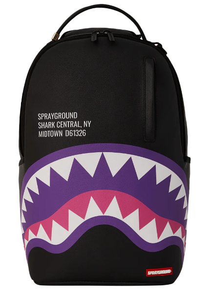 De Santis Zaino Sprayground Shark Central Purple 910B6408NSZ, Lo zaino perfetto per il tuo rientro a scuola!