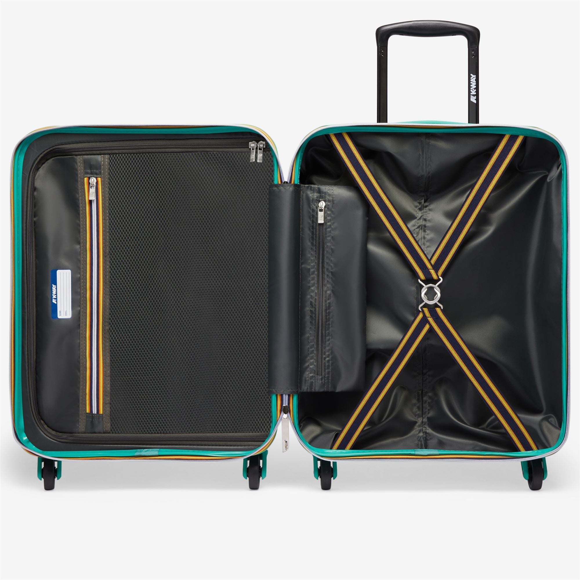 K-Way 8AKK1G01L11 K-Air Cabin Trolley - Luggage Bags - Trolley - Unisex - Green Marine-Green Blackish