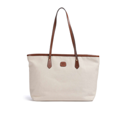 Volterra Borsa Shopper in Tela Cappuccino