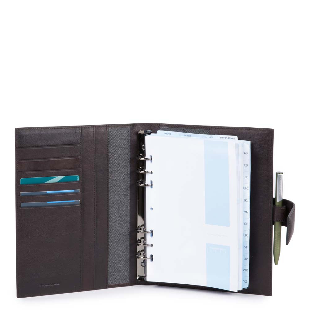 Piquadro Organizer Grande Con Patta, Porta Penne Testa Di Moro AG1075B3 PELLE