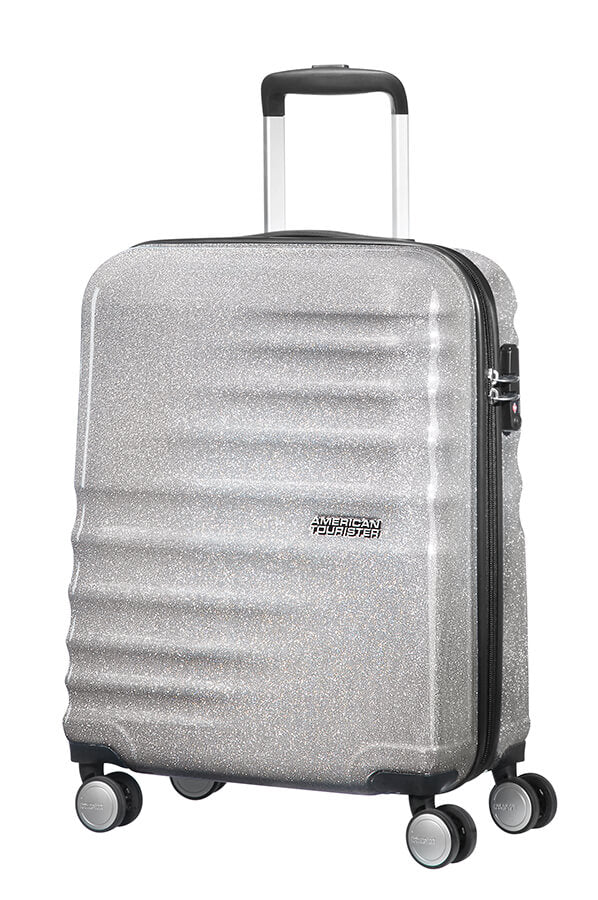 American Tourister WAVEBREAKER Spinner (4 Ruote) S Silver Sparkle