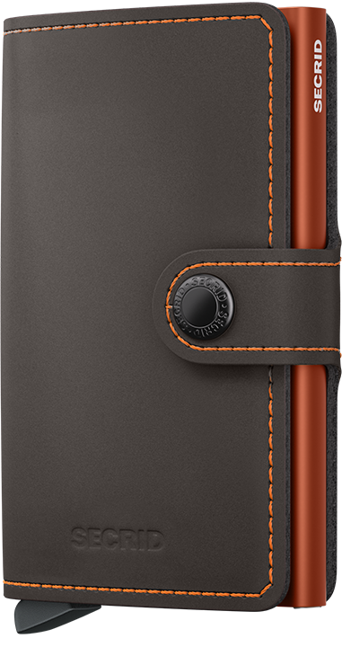 Miniwallet Matte Truffle & Orange