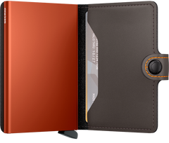 Miniwallet Matte Truffle & Orange
