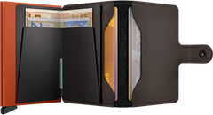 Miniwallet Matte Truffle & Orange