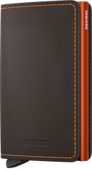 Slimwallet Matte Truffle & Orange