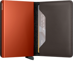 Slimwallet Matte Truffle & Orange