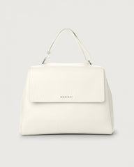 Orciani BT2006SOF-BIA Borsa Sveva Soft Media A Spalla In Pelle Con Tracolla Bianco