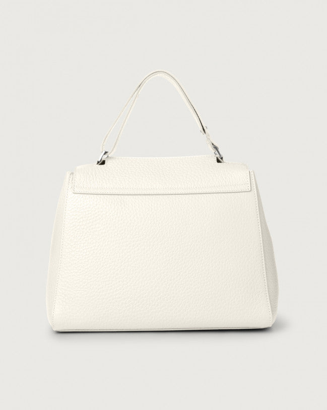 Orciani BT2006SOF-BIA Borsa Sveva Soft Media A Spalla In Pelle Con Tracolla Bianco