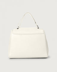 Orciani BT2006SOF-BIA Borsa Sveva Soft Media A Spalla In Pelle Con Tracolla Bianco