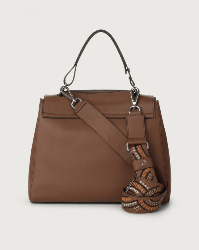 Orciani BT2006MDL-CIO Borsa Sveva Media Madlen In Pelle Con Tracolla Cioccolato