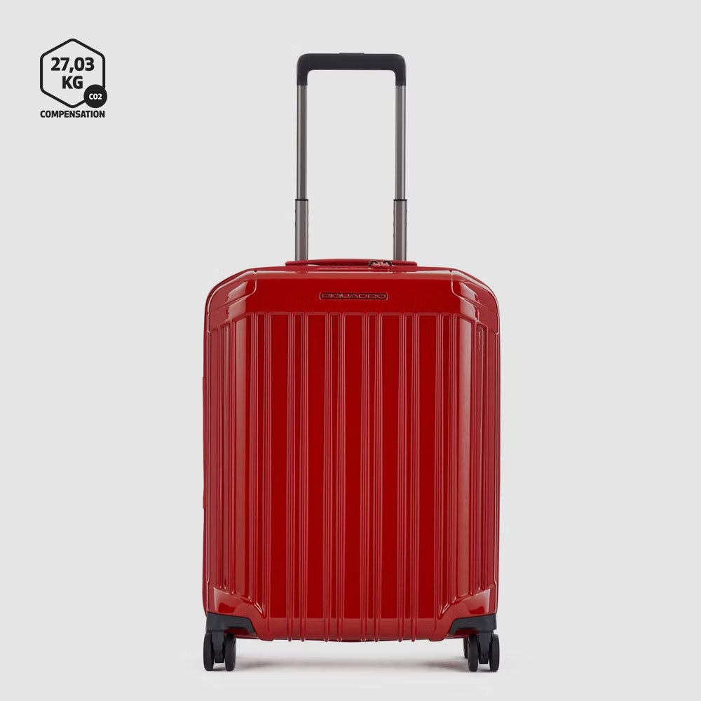 Piquadro BV4425PQL/R  Trolley Cabina Ryanair 4 Ruote In Policarbonato Rosso