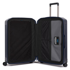 Piquadro BV4427PQL/BLUO Trolley Medio 4 Ruote In Policarbonato Blu Opaco