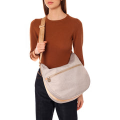 Borsa media beige Borbonese 934415X96V56