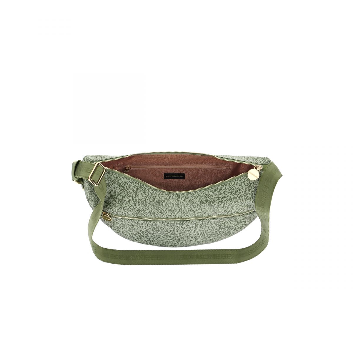 Borsa media verde militare Borbonese 934415X96W81