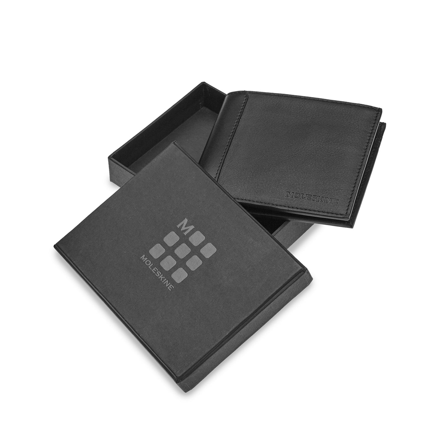 Moleskine Portafoglio Orizzontale Classic In Pelle Con Portamonete Ribaltina Nero 8058647624273