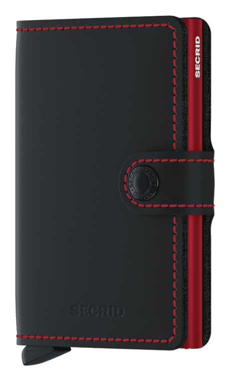Miniwallet Matte Black & Red